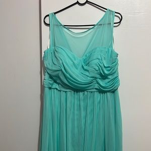 David’s Bridal Aqua Bridesmaid Dress